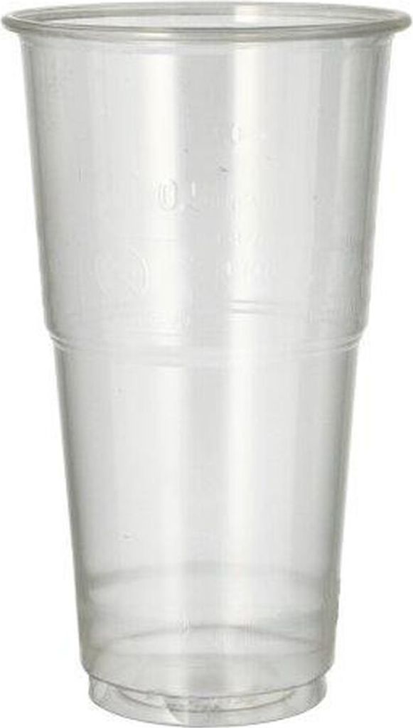 Papstar PLA-Becher, Kaltgetränkebecher, "pure" ,0,5 l ,glasklar, mit Schaumrand, 16 x 60 Stück