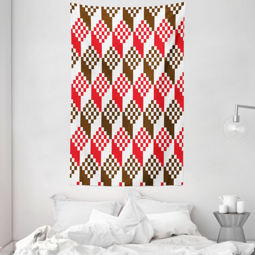 ABAKUHAUS Abstrakt Wandteppich und Tagesdecke, Vintage geometrische Kunst aus Weiches Mikrofaser Stoff Waschbar ohne Verblassen Digitaldruck, 140 x...