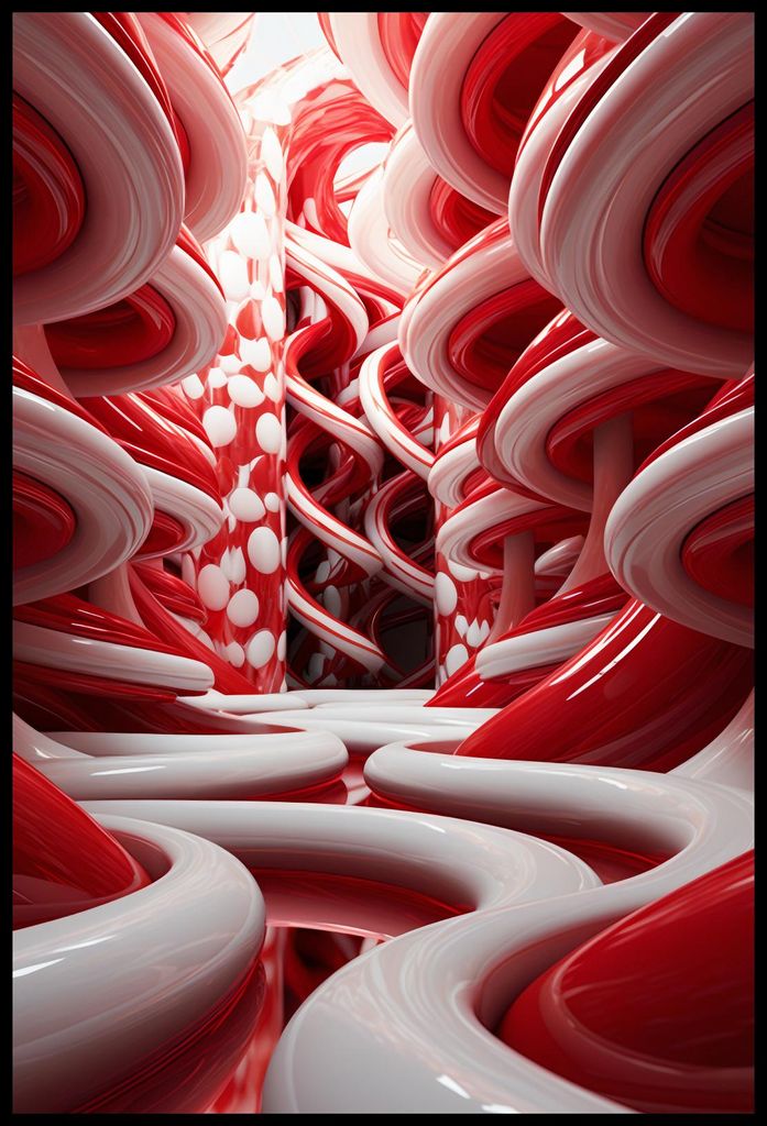 Plakat 68x101cm Rote Wirbel