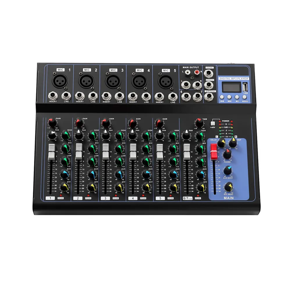 Mixeur Audio 7 Canaux Bluetooth : Solution pour Mixage et Live sans Souffle