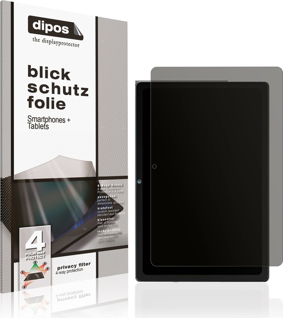 Blickschutzfolie für Tibuta Tablet matt Schutzfolie Folie Display Schutz dipos