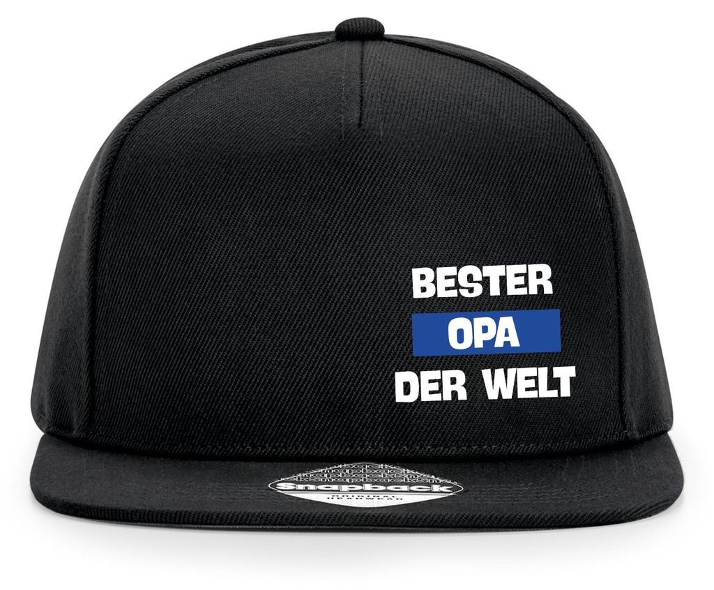 Huuraa Cappy Mütze Bester Opa der Welt Black Polyester Snapback Kappe Geschenkidee