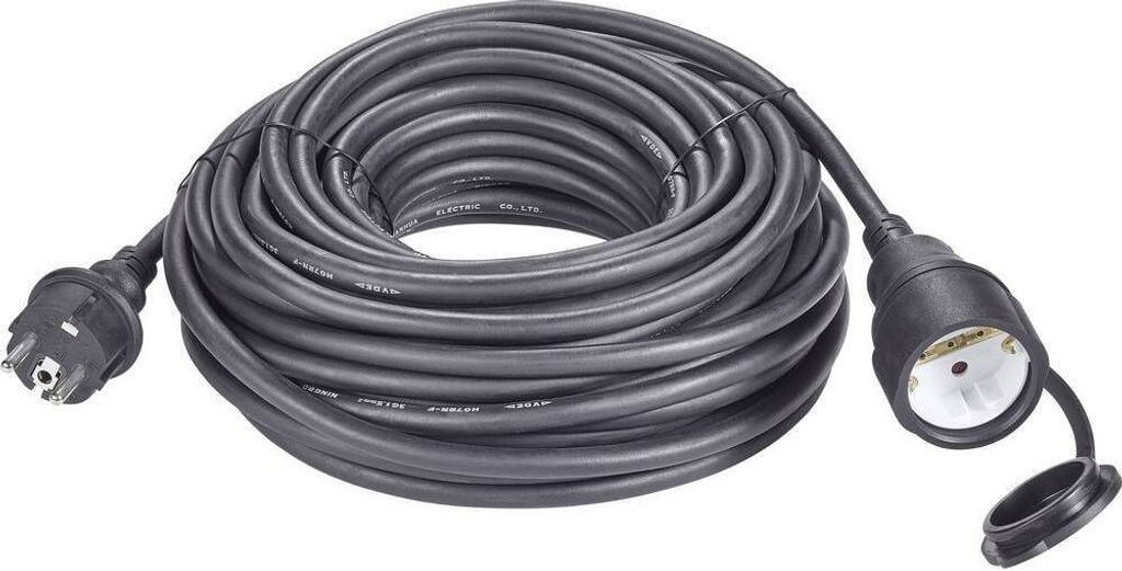 Sygonix 1373173 Strom Verlängerungskabel 16 A Schwarz 20.00 m H07RN-F 3G 1,5 mm²
