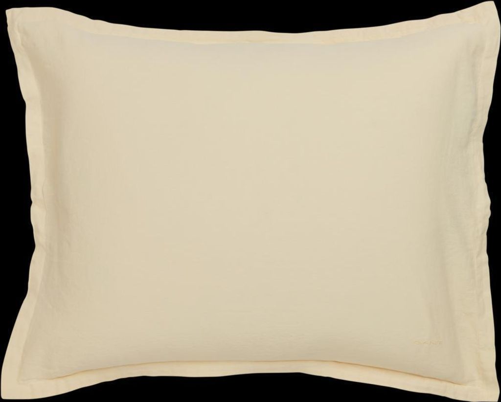 GANT Baumwoll-Leinen Kissenbezug einzeln Farbe Butter Yellow Größe 80x80