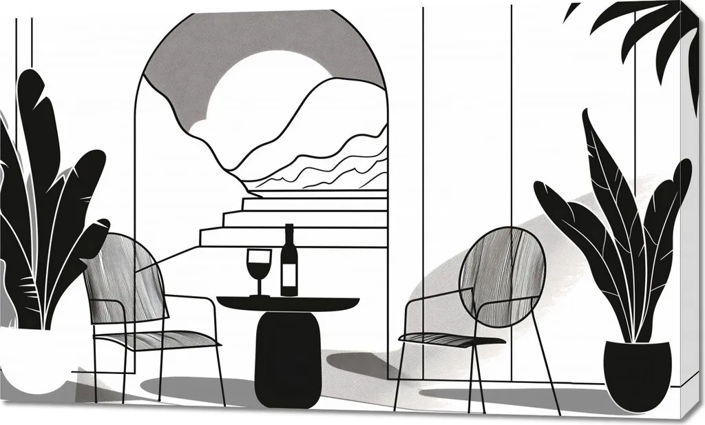 Toile Imprimée Monochrome Détente 100x60 cm - Grand Format Haute Qualité