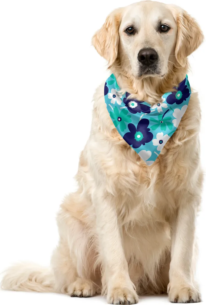 Fazzoletto Collo Cani ABAKUHAUS 40x40 - Stampa Fiori Primavera 2024