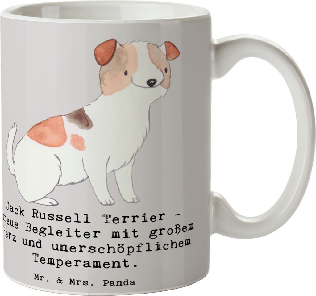 Mr. & Mrs. Panda Kaffeebecher Jack Russell Terrier - Grau Produktbild 