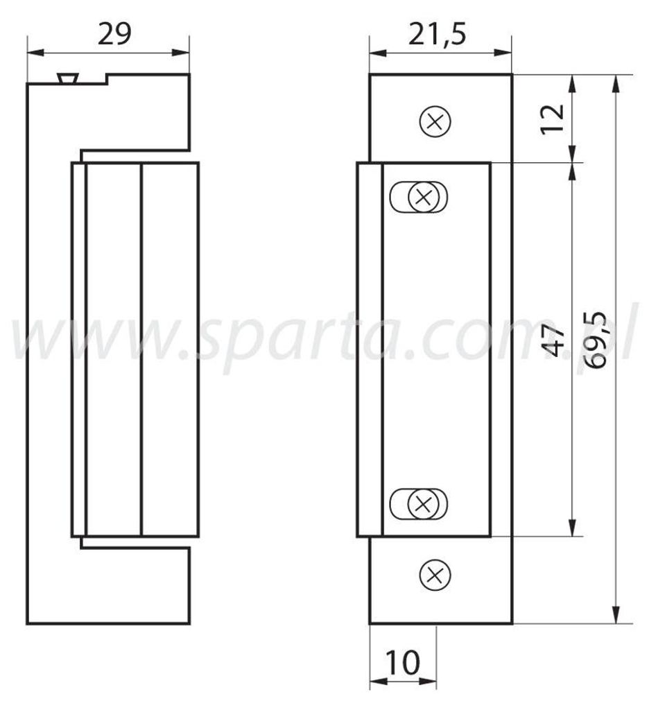 Openers & Closers E31B1100 Elektrozaczep 6-14V AC/DC für Türsicherung