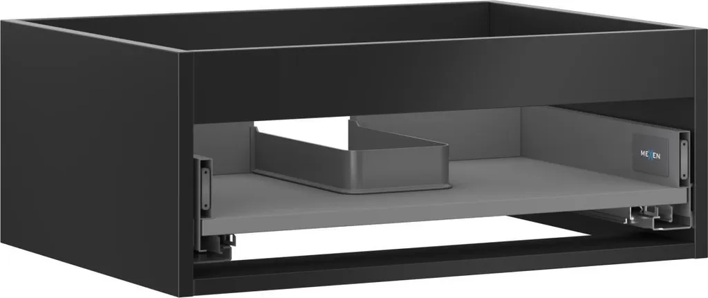 Meuble sous-lavabo suspendu 60 cm Mexen Box-A noir mat anti-humidité