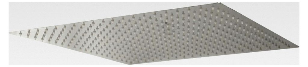 Eckiger Duschkopf Regendusche, 50 x 50 cm, 400 Anti-Kalk-Düsen, verchromt, DIN-Anschluss, Kugelgelenk, Antikalk-Filter, ultradünn