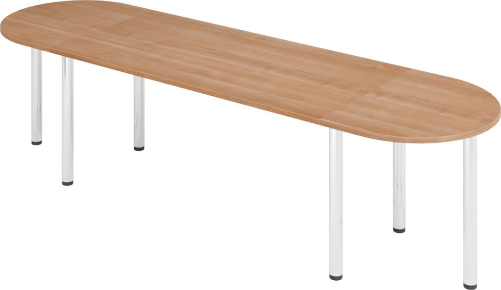 bümö Konferenztisch-Sets Serie-K - Größe: Set K2 | 280x80 cm, Nachbildung: Nussbaum
