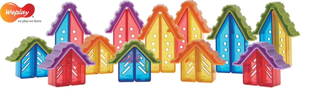 Weplay KF0016 Crystal Village Blocs de Construction Transparents 6 Pcs