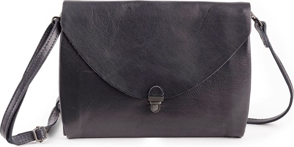 HAROLD'S Leder Umhängetasche Fold Handbag Clutch Dark Blue dunkelblau