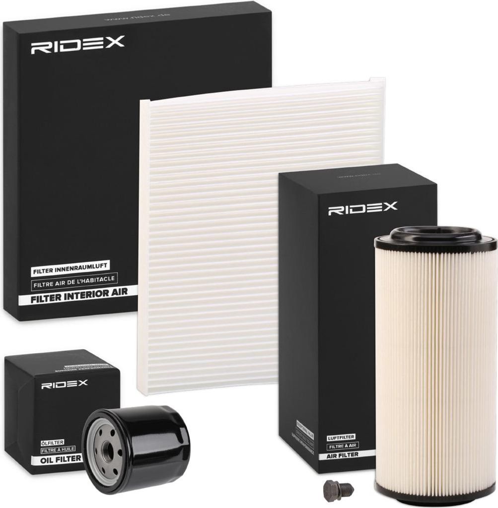 RIDEX Filterset Inspektionspaket Filtersatz für AUDI A2 (8Z0) für SEAT Leon Schrägheck (1P1)