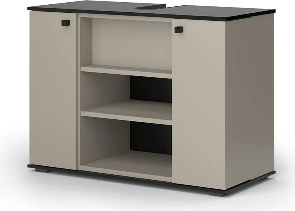 Mobile Sottolavabo Vicco Joli Grigio Antracite e Nero 80x59x37 cm