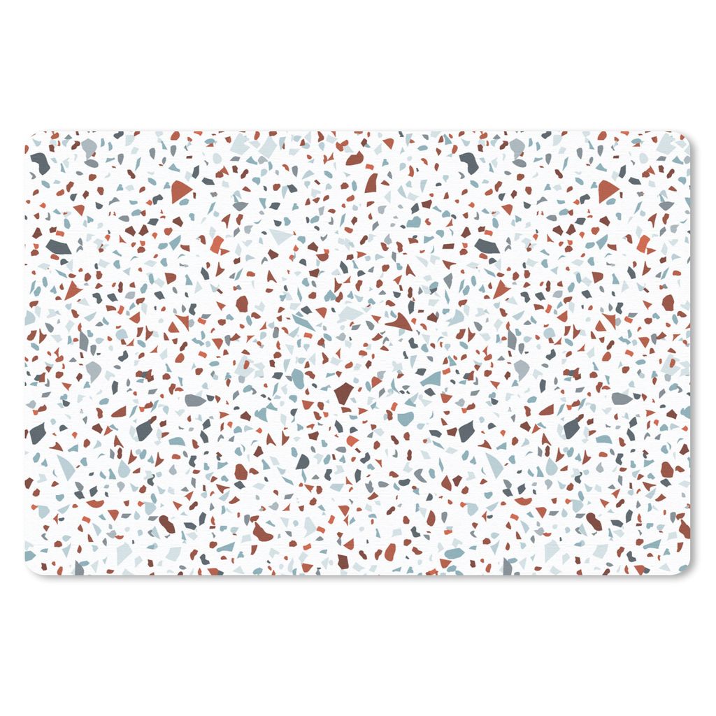 MuchoWow Mauspad Mousepad Terrazzo - Design - Grau - Braun 27x18 cm - Mousepads - Maus Mat - Pad - Mausunterlage - Büroartikel - Desk Matten