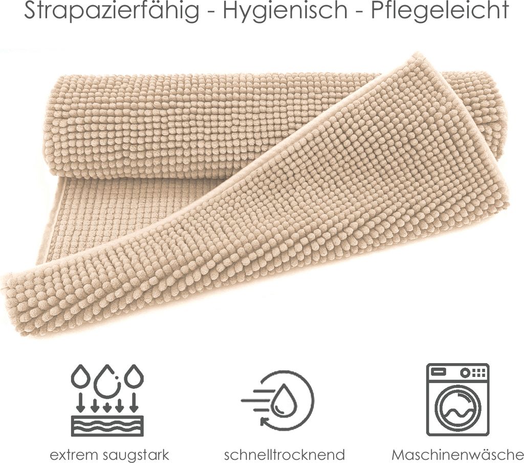 heimtexland ® Badvorleger Chenille Super Flauschig Produktbild 3