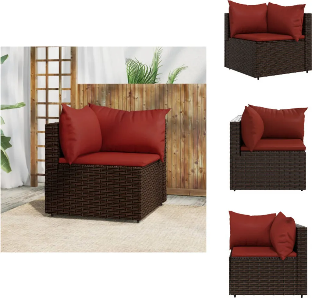 Divano Angolare Outdoor vidaXL Marrone: Eleganza in Rattan Sintetico