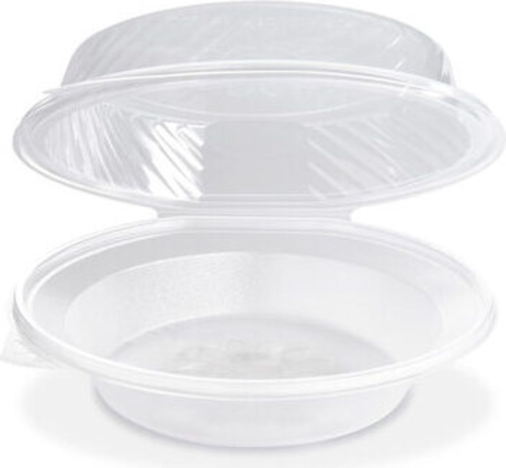 25x Salatschalen klar mit angehängtem Domdeckel 1700ml PP