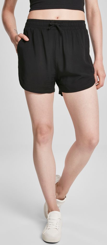 Urban Classics Damen Shorts Ladies Viscose Resort Shorts Black-S