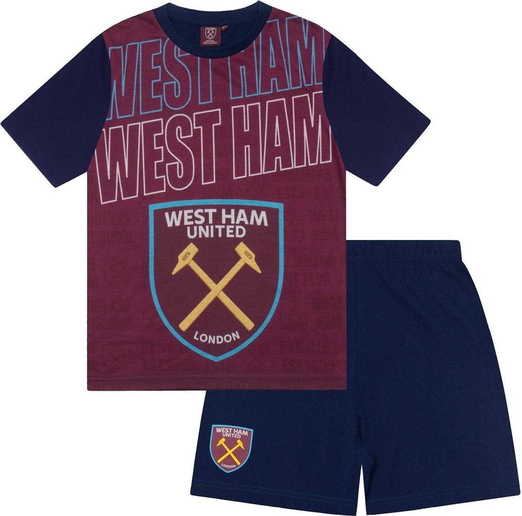 West Ham United FC - "Bowen 20" Schlafanzug mit Shorts für Jungen GF873 (146) (Rotwein)