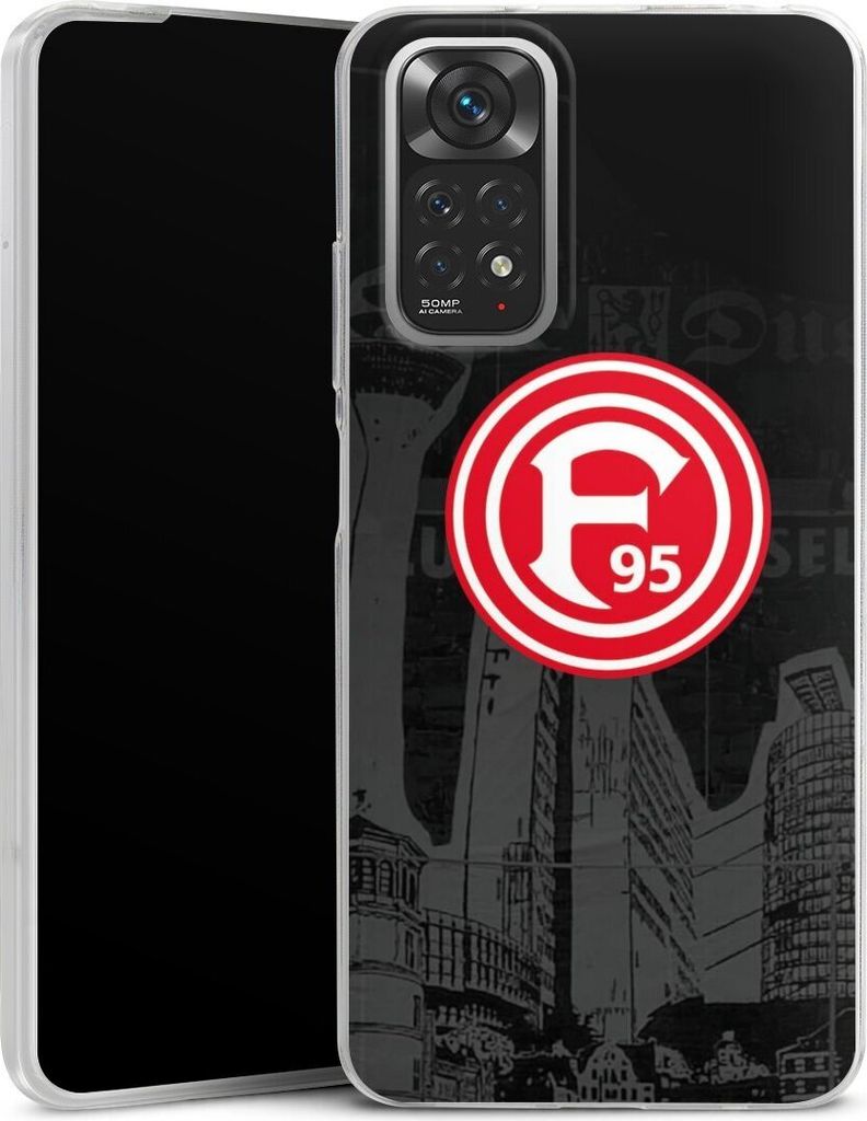 DeinDesign Slim Hülle für Xiaomi Redmi Note 11 4G Silikon Case Ultra Dünn Handyhülle Fortuna Düsseldorf Logo Offizielles Lizenzprodukt