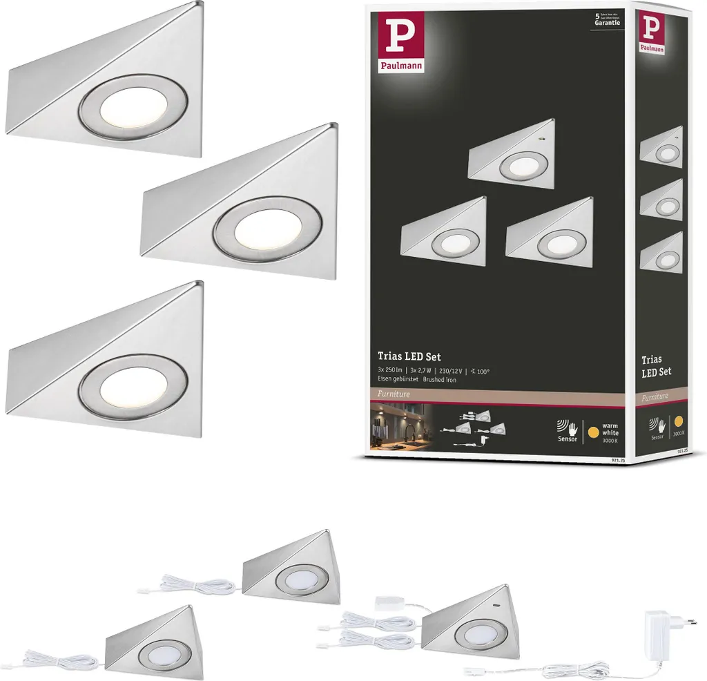 Lot 3 Lampes LED Trias Paulmann : Fini les Zones Sombres sous vos Meubles