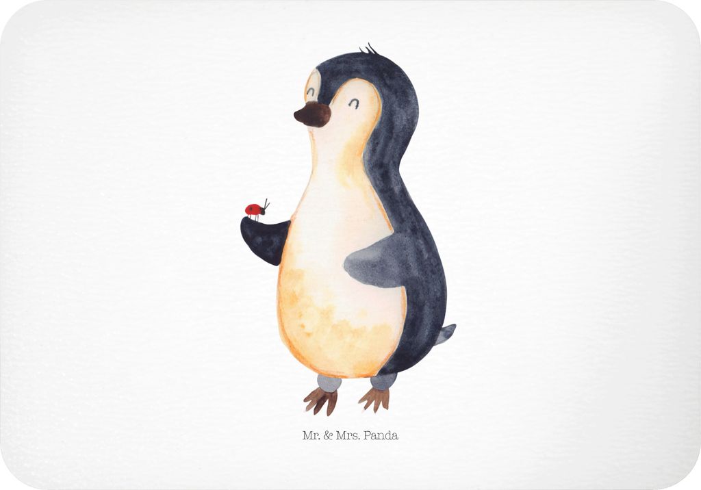 Mr. & Mrs. Panda magnet Pinguin Marienkäfer - Weiß - Geschenk, Kühlschrankmagnet, Glück, Aufmerksam, Kleine Wunder, tafelmagnet, büromagnet, r...