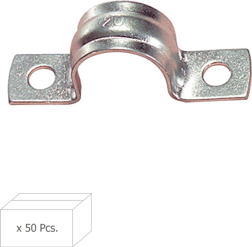 Attache tube en métal 50 mm avec deux pattes Wolfpack - Collier Double