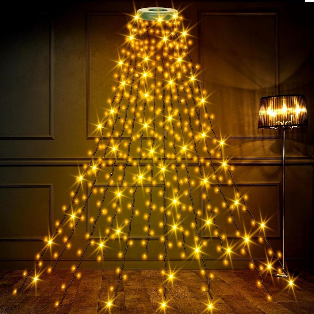 280 lampek choinkowych LED z pierścieniem, 2 m x 8 pasm w Zdjęcie produktu 