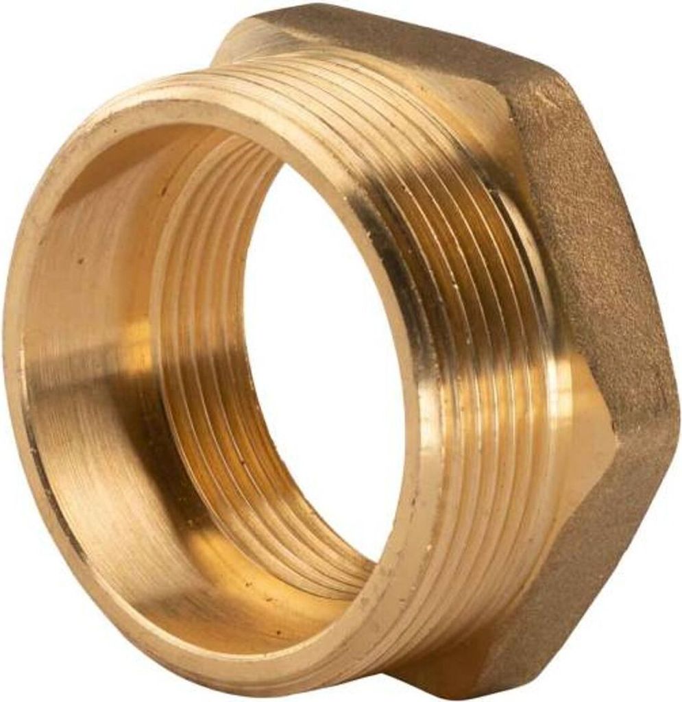 Messing Gewinde-Fitting Reduzierung 2'AG (DN 50) - 1 1/2'IG (DN 40) - schwere Ausführung