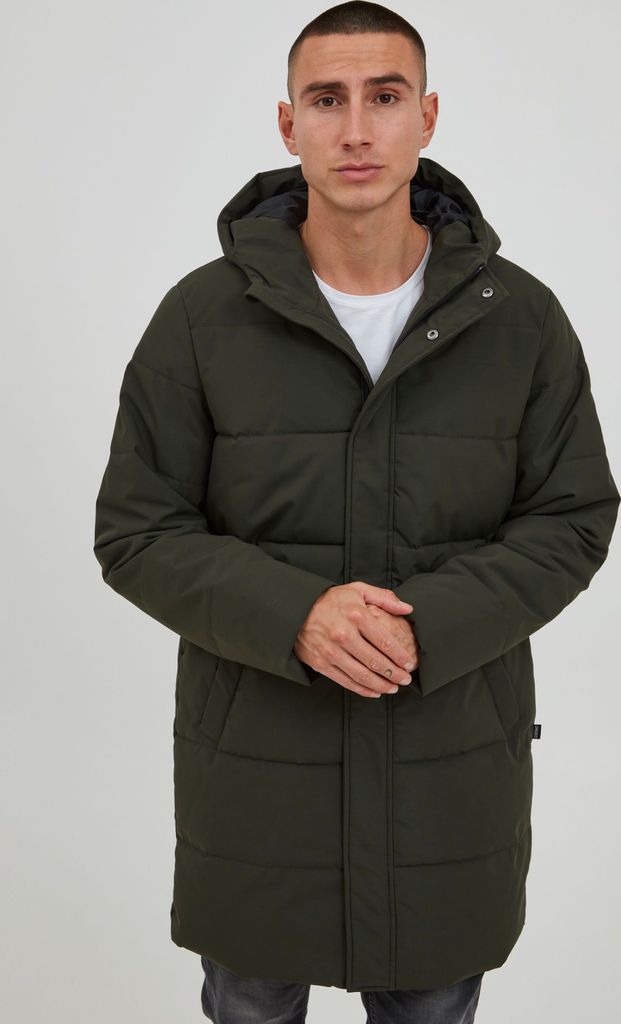 11 Project PRGiacobbe Herren Steppjacke Parka Winterjacke Lang gefüttert mit hochschließendem Kragen Regular fit