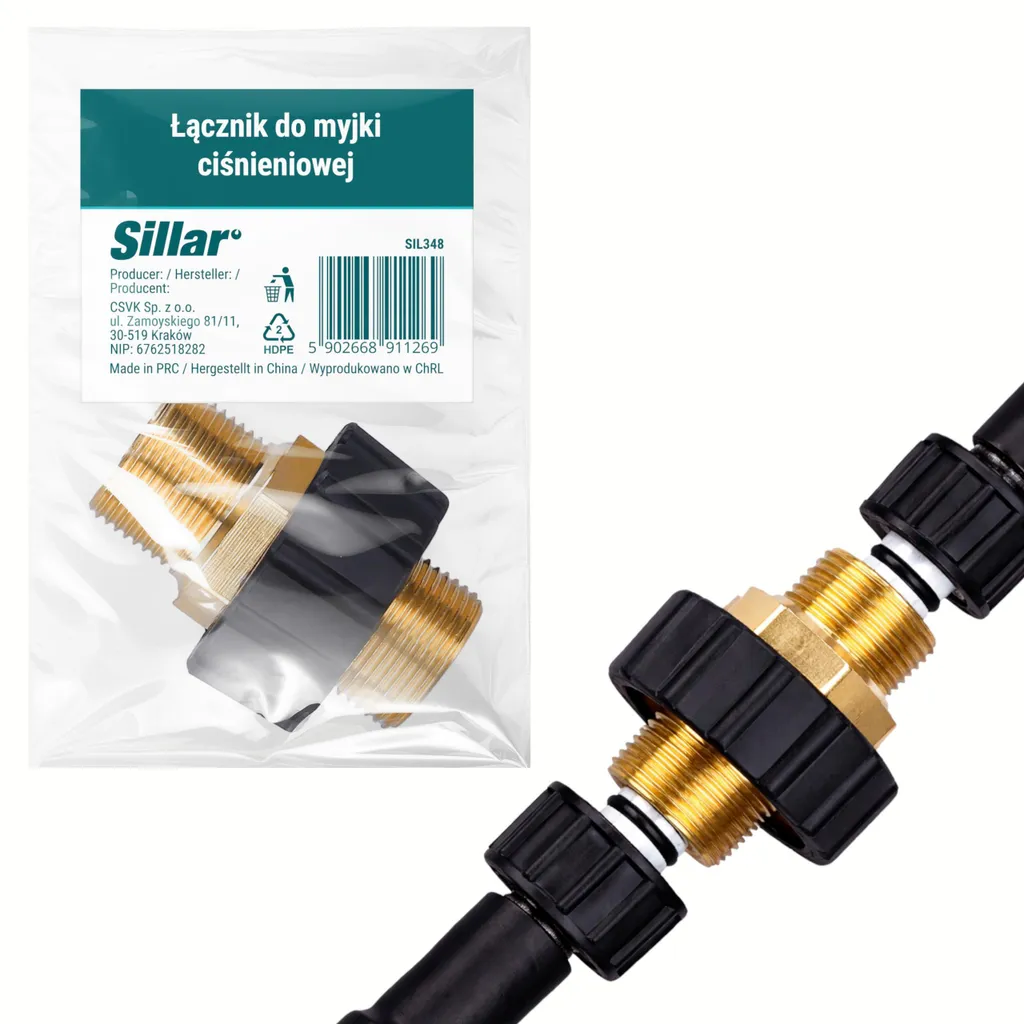 Raccordo Sillar M22 per Tubo Idropulitrice Kärcher | 300 Bar Alta Tenuta