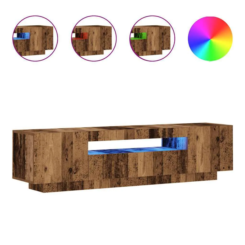 Mobile Porta TV Mobile Da Soggiorno 150x30x40 Cm In Legno Massello Di Recupero Itd54384 Multicolore 70457153