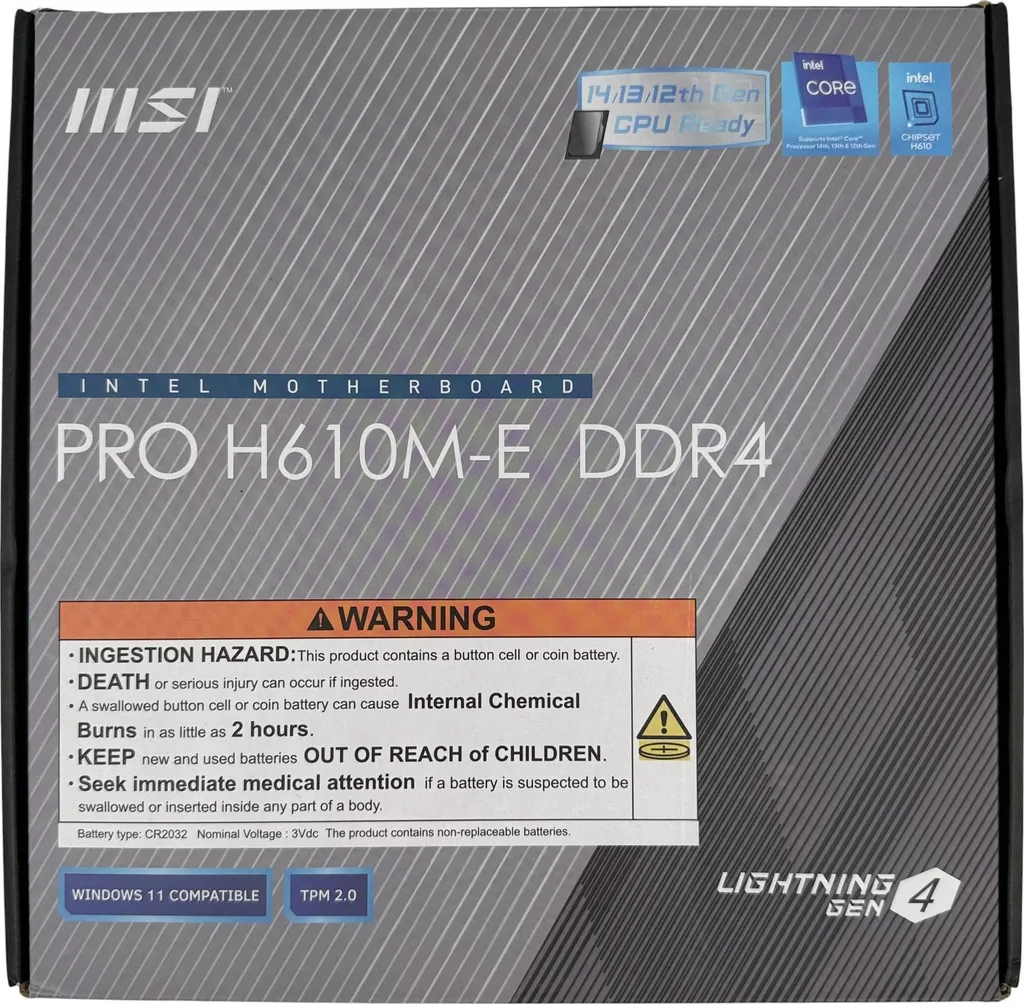 Carte mère MSI PRO H610M-E DDR4 Idéale pour Bureautique et Multimédia