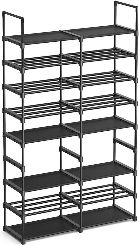 Schuhregal - Organisationsregal - Schuhstandard - Stahlrahmen - Platten aus nichtgewebtem Stoff - Kunststoffverbindungen - 29,5 cm x 86,9 cm x 157,...
