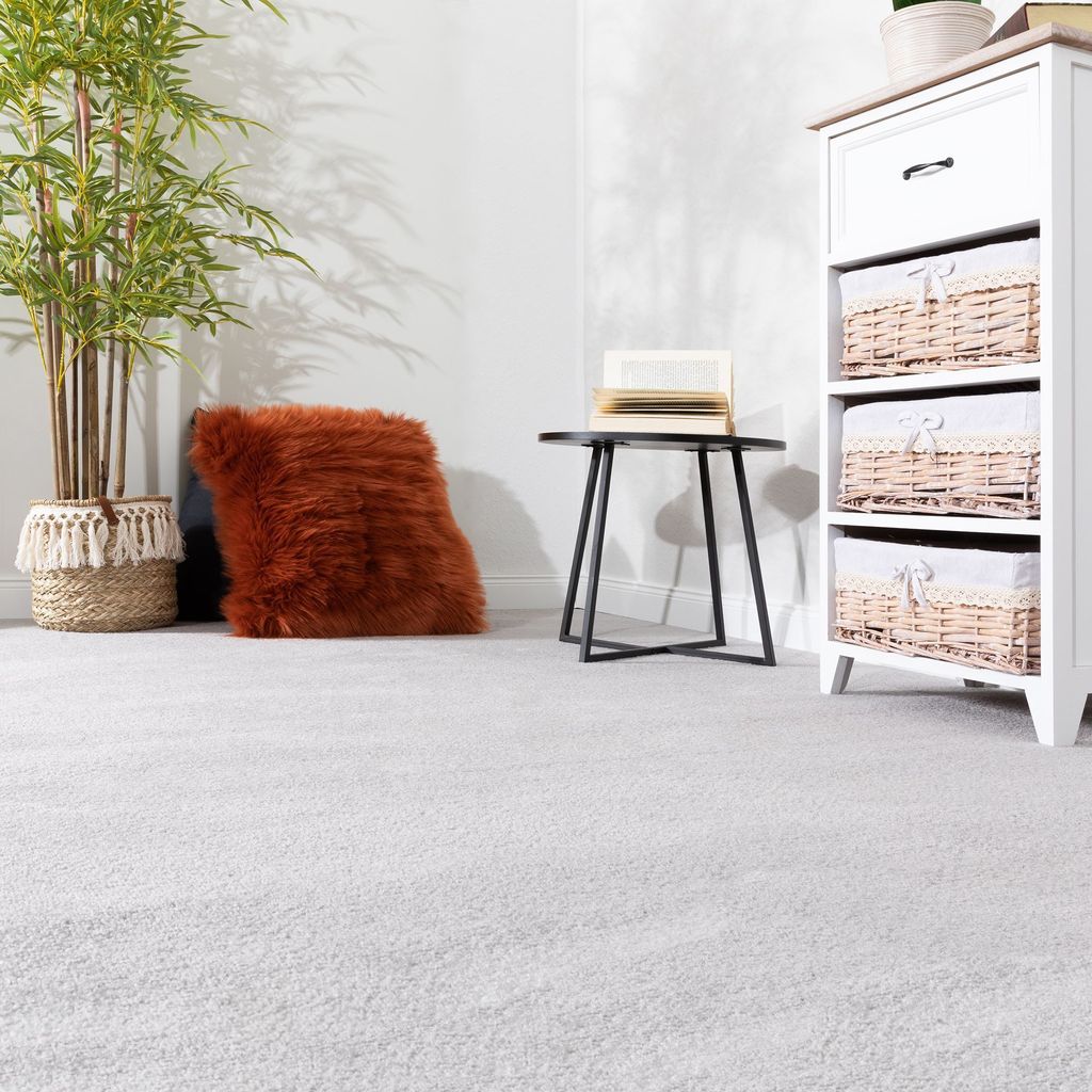 Steffensmeier Teppichboden Ibiza | Auslegware | Kinderzimmer ,Wohnzimmer,Schlafzimmer und Jugendzimmer | Grau, Größe: 200x900 cm