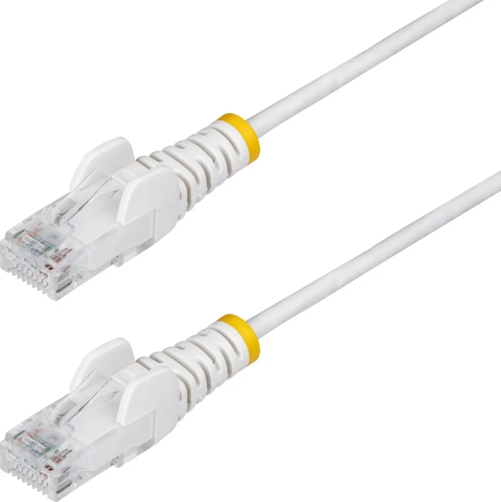 StarTech.com Cavo Ethernet CAT6 Bianco da 7m; Patch UTP con Plug RJ45 Antigroviglio e Rilievi di Trazione, Cavo Lan Slim in Rame Puro 28AWG, Sottoposto a test Fluke