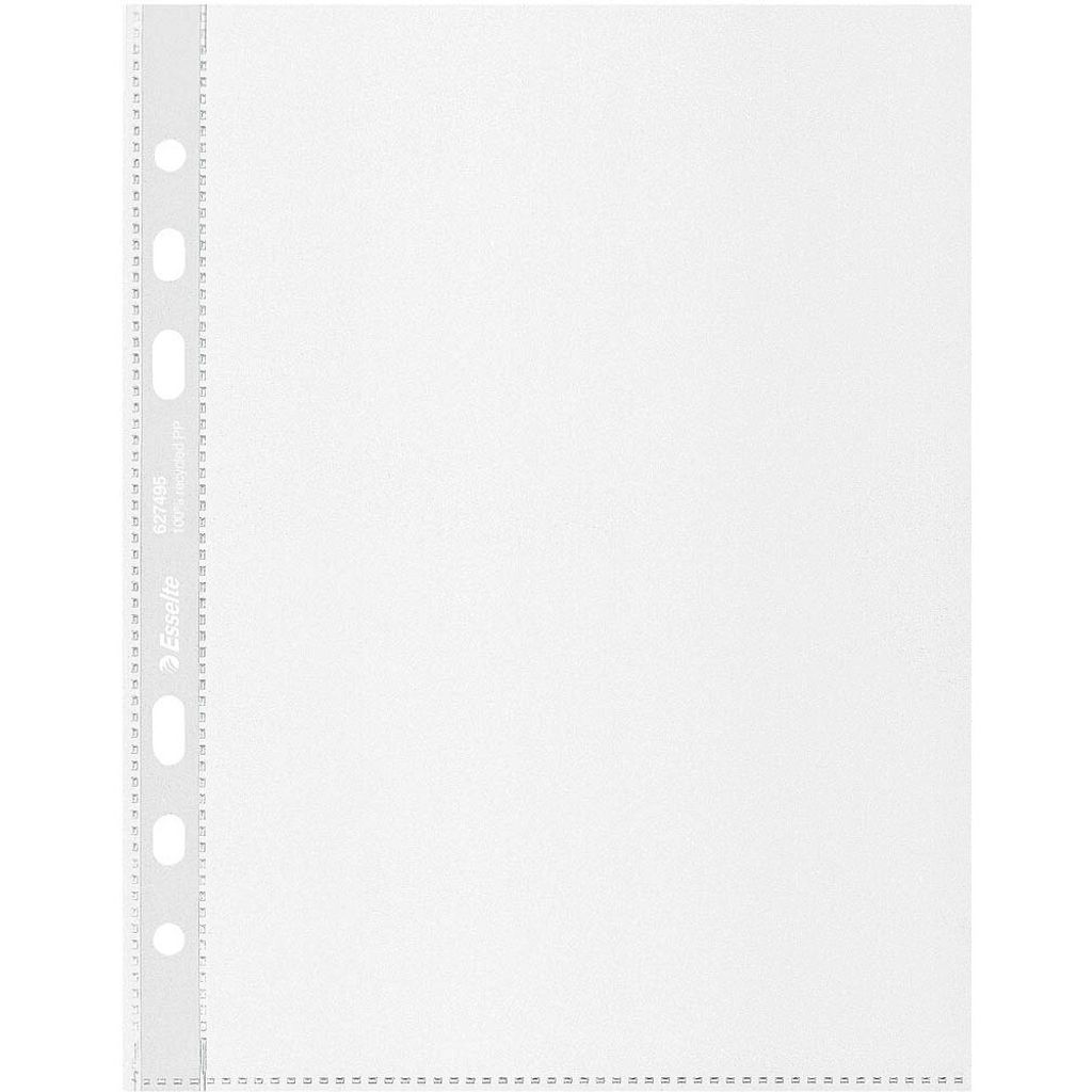 Esselte Leitz 100 Prospekthüllen transparent genarbt