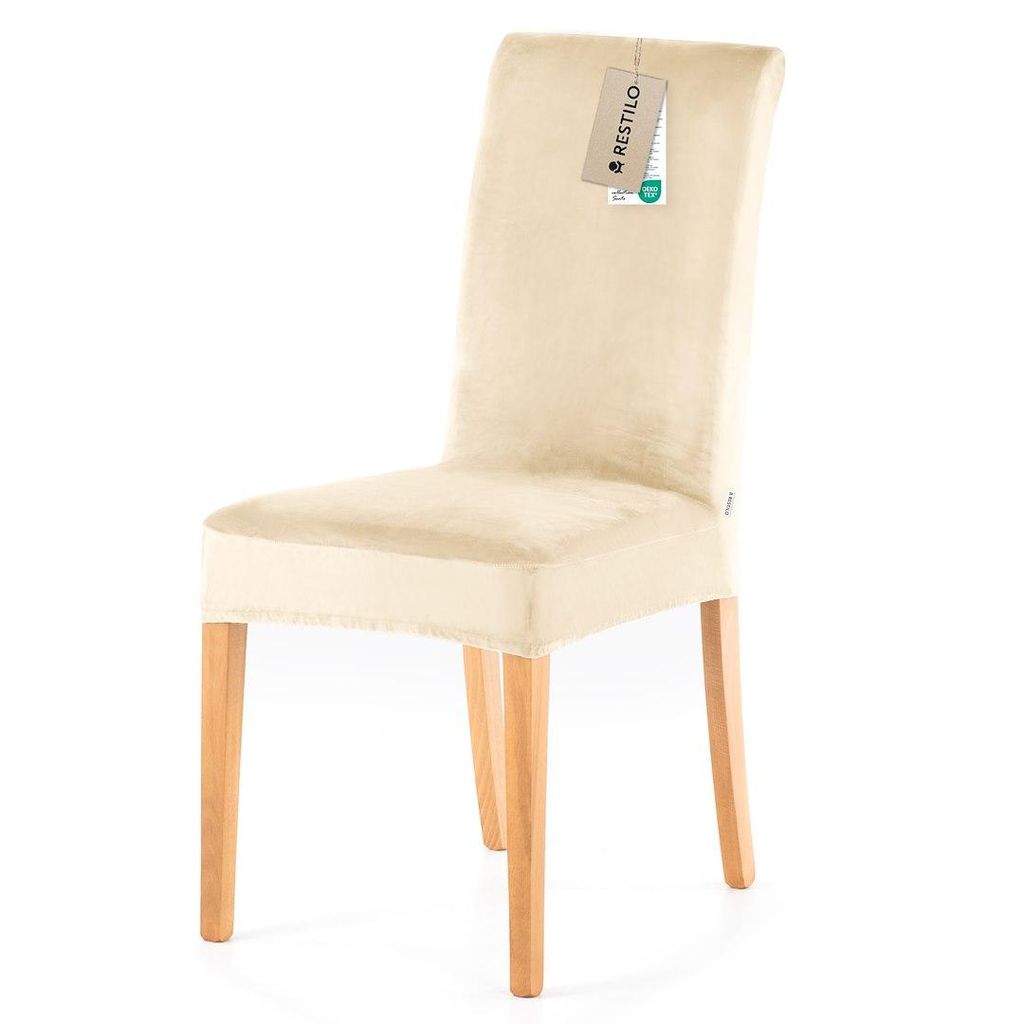 Stuhlhussen Stretch schützender Stuhlbezug Universal Stuhlüberzug Hussen 1x Hell Beige