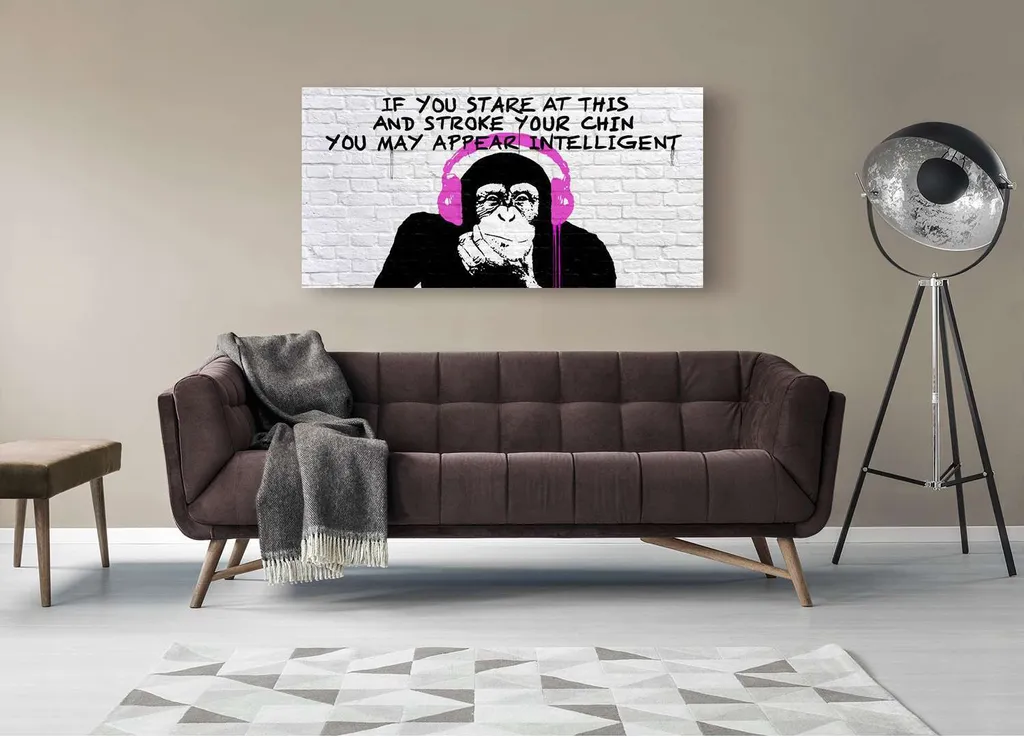 Tableau graffiti multicolore Masterfunk Collective sur toile 120x60 cm