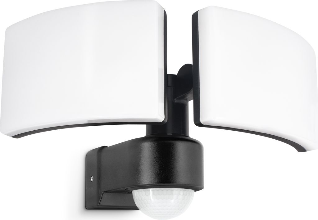 NORSU LED Wandleuchte mit Bewegungsmelder IP65 schwenkbar 2 Lichter neutralweiß 40W 230V, Stückzahl:1er Set