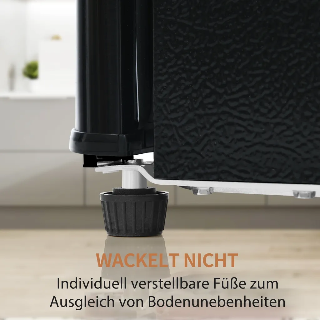 Petit Frigo Congélateur pour Studio et Bureau Noir Compact 92L 41cm