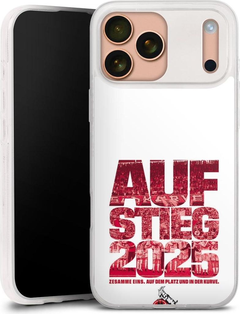 DeinDesign Slim Hülle für Apple iPhone 17 Pro Max Silikon Case Ultra Dünn Handyhülle 1. FC Köln Aufstieg Offizielles Lizenzprodukt