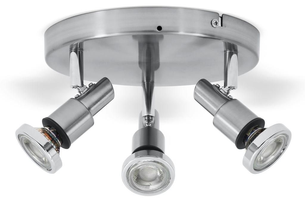 Plafonnier LED 3 spots éclairage plafond salle de bain IP44 Image du produit 