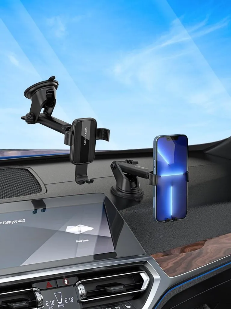 Supporto Smartphone Auto Vention KCOB0 - Ventosa Automatica Nera - 7