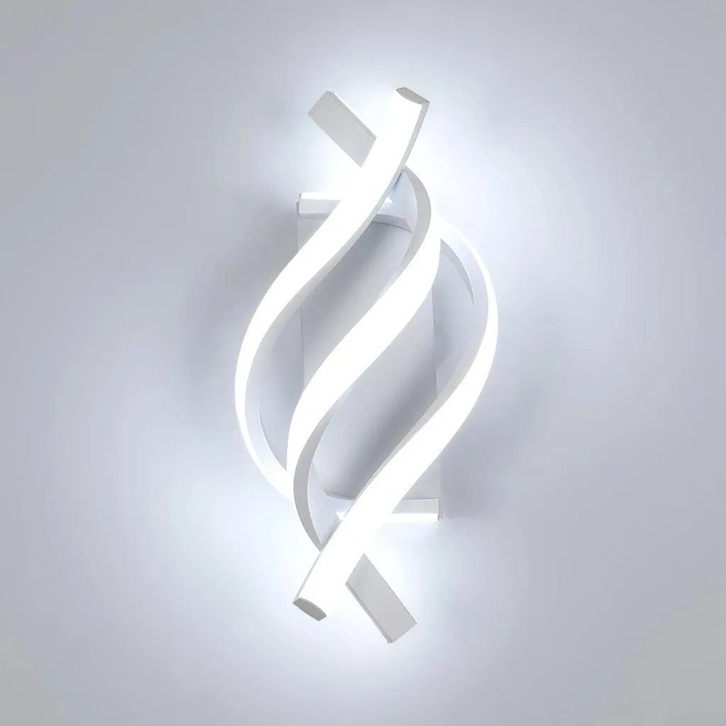 Lampe murale moderne LED 20W Blanche - Luminaire intérieur 6500K 220V