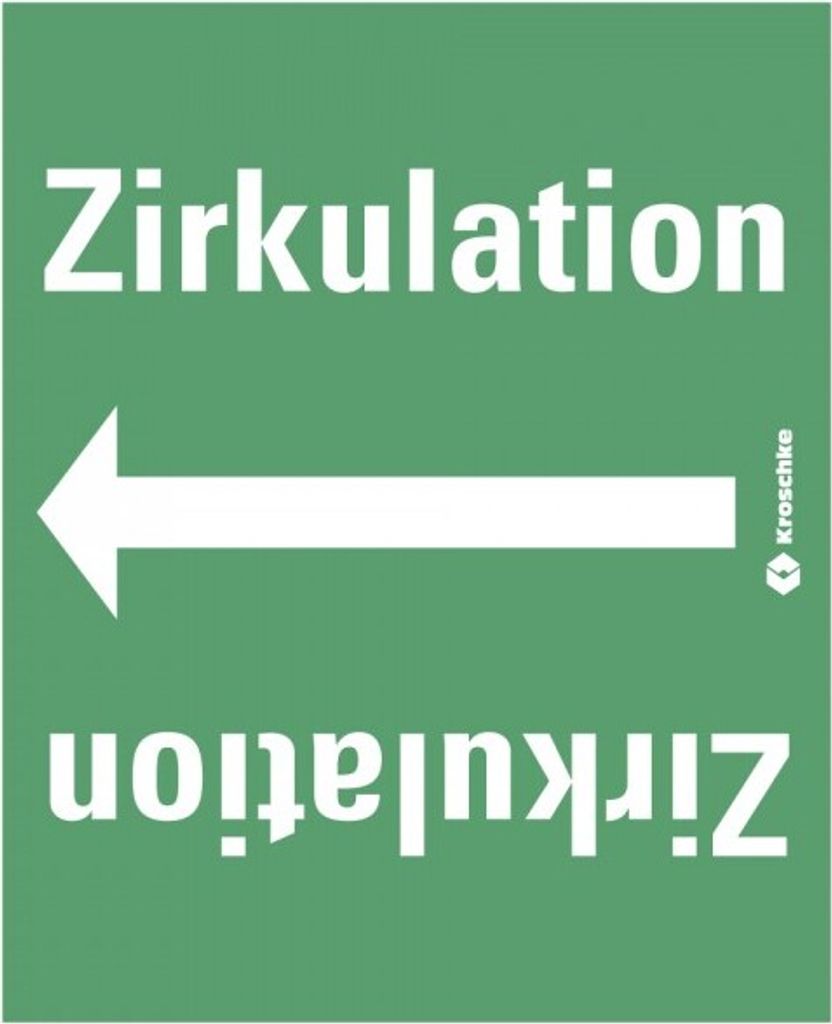 Dreifke Rohrleitungsband Zirkulation, praxisbewährt, ab Ø 50mm, grün/weiß, 3...