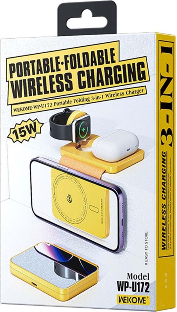 WEKOME WP-U172 - Chargeur sans fil 3 en 1 avec MagSafe pour Image du produit 
