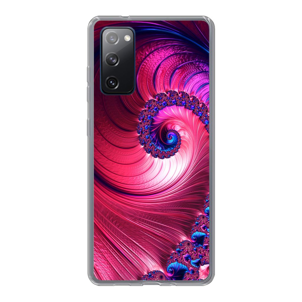 MuchoWow Handyhülle Schutzhülle Hülle für Samsung Galaxy S20 FE Spirale - Abstrakt - Farben Silikon Softcase Handy Hülle - Abdeckung